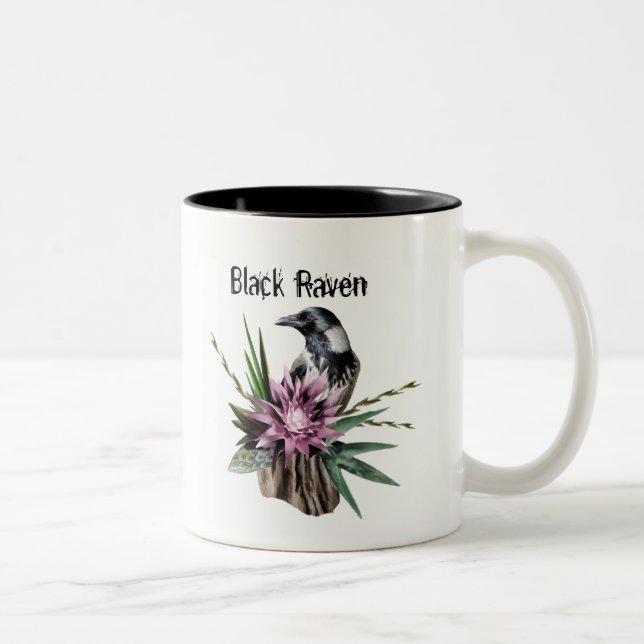 Taza Bicolor Raven negro (Derecha)