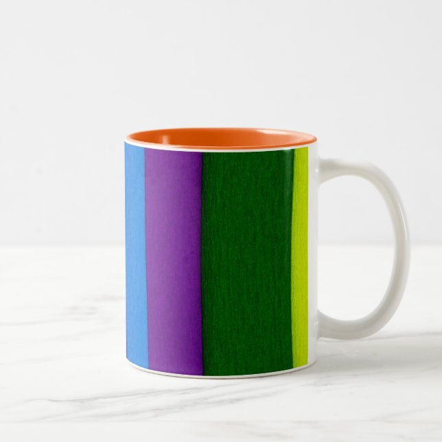 Taza Bicolor Rayas brillantes del arco iris (Derecha)