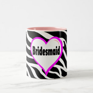 Taza Bicolor Rayas de la cebra de la dama de honor