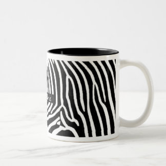 Taza Bicolor Rayas de la cebra personalizadas con nombre