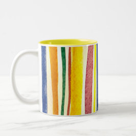Taza Bicolor rayas de verano