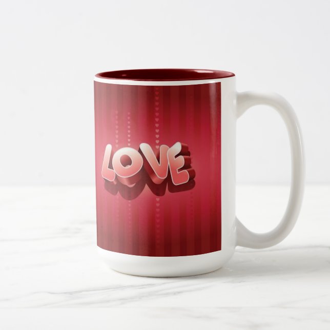 Taza Bicolor Rayas del amor (Derecha)