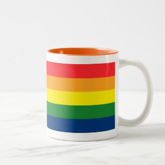 Taza Bicolor Rayas del arco iris