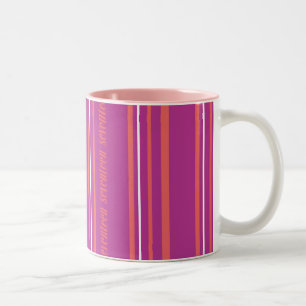 Taza Bicolor Rayas finas púrpuras