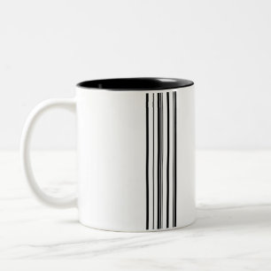 Taza Bicolor Rayas negras
