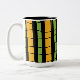 Taza Bicolor Rayas rotas abstractas