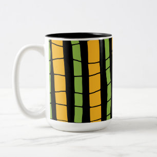 Taza Bicolor Rayas rotas abstractas