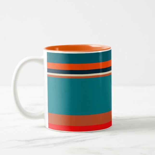 Taza Bicolor Rayas suroeste 29 (Izquierda)