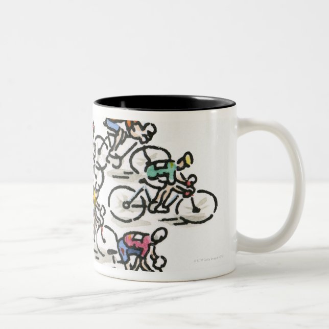 Taza Bicolor Raza de bicicleta (Derecha)