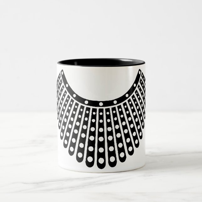 Taza Bicolor RBG, Ruth Bader Ginsburg, RBG Collar (Centro)