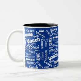 Taza Bicolor Real Blue White Personalizado Coach Gigante Nombre