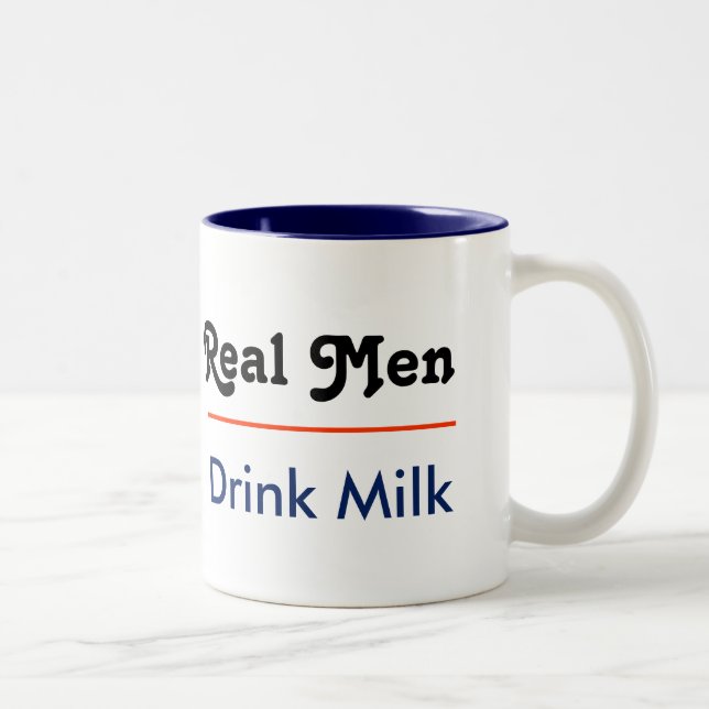 Taza Bicolor Real Men Drink Milk (Derecha)