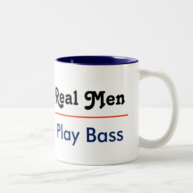 Taza Bicolor Real Men Play Bass (Derecha)