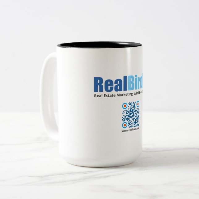 Taza Bicolor RealBird Merch - (Anverso izquierdo)
