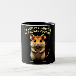 Taza Bicolor Realmente soy un hámster en un disfraz humano