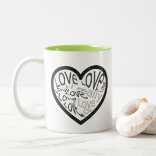 Taza Bicolor REALMENTE TE TE AMO Té Verde Mami