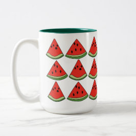 Taza Bicolor Rebanadas de Sandía Roja