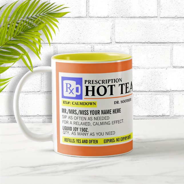 Taza Bicolor Receta divertida Tea Mug caliente (Subido por el creador)