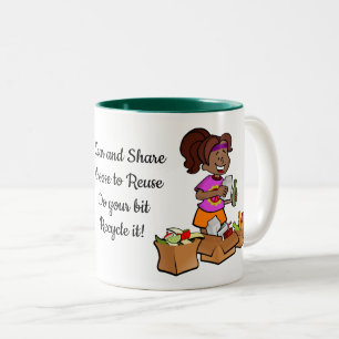 Taza Bicolor ¡Reciclarlo!