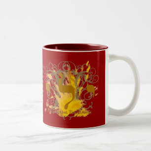 TAZA BICOLOR RECOBRO DEL ROJO DEL ~ DE LAS CHISPAS