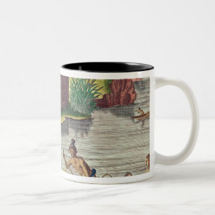 Taza Bicolor Recogida de las cosechas para el almacén comunal