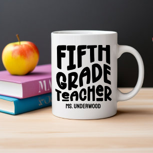 Taza Bicolor Reconocimiento de profesores de quinto grado negro