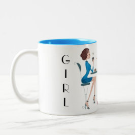 TAZA BICOLOR RECOPILACIÓN DE REINA COMERCIAL DE BARRO DE CAFÉ D