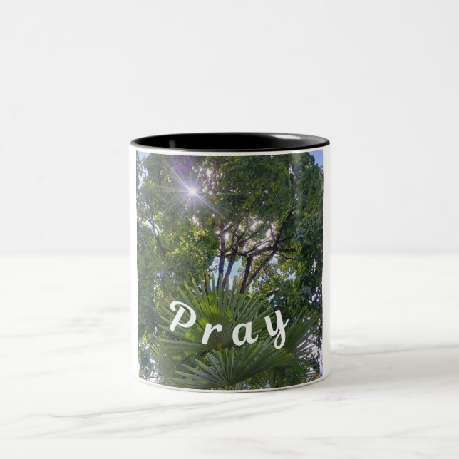 Taza Bicolor Recordatorio: "Rezar" (Centro)
