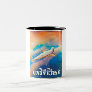 Taza Bicolor Recorre la nave espacial Tour el Universo