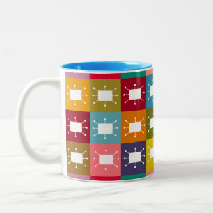 Taza Bicolor Rectángulos atómicos