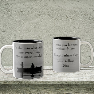 Taza Bicolor Recuerda a papá este Día del Padre. Mug De Dos Ton