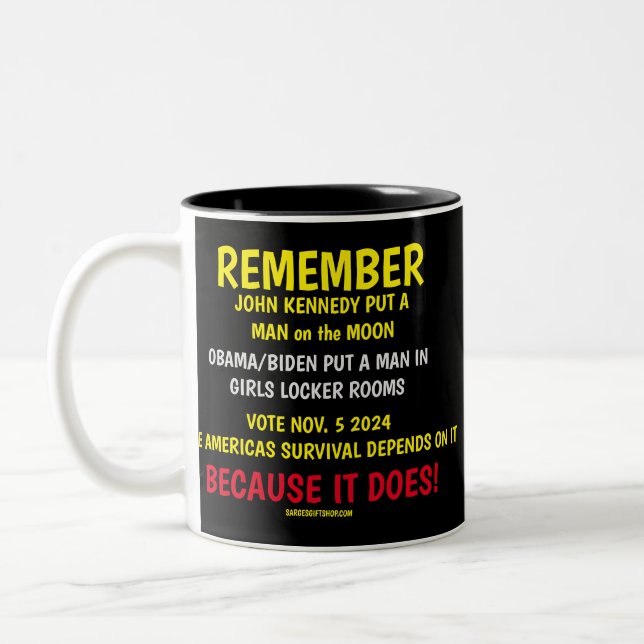 TAZA BICOLOR RECUERDA VOTAR (Izquierda)