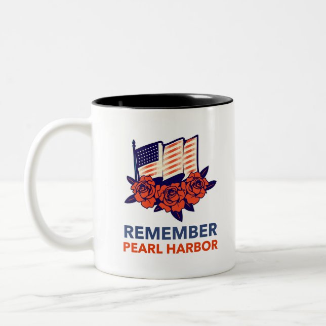 Taza Bicolor Recuerden Pearl Harbor (Izquierda)