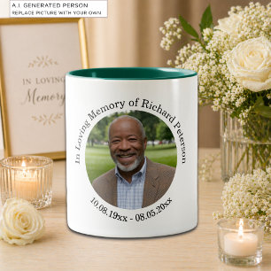 Taza Bicolor Recuerdo de foto especial de celebración de vida 1