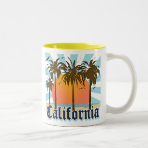 Taza Bicolor Recuerdo del vintage de California