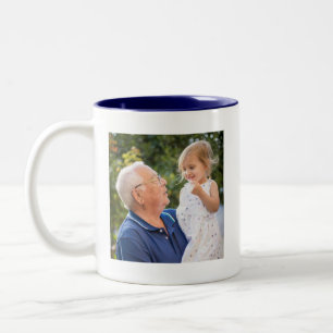 Taza Bicolor Recuerdo Fotográfico del Mejor Abuelo del Mundo Se