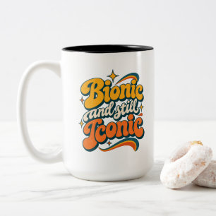 Taza Bicolor Recuperación de Cirugía Biónico y Todavía Icónico 