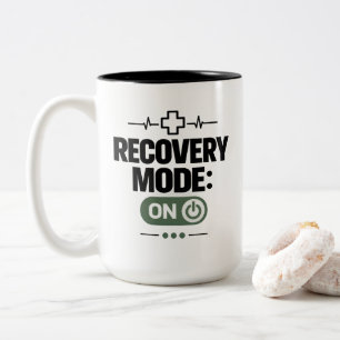 Taza Bicolor Recuperación "MODO DE RECUPERACIÓN: ACTIVADO" Humo