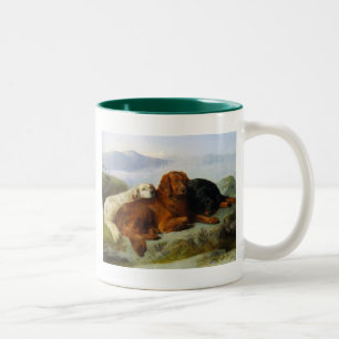 Taza Bicolor recuperador dorado, irish y gordon setter mug