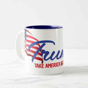 Taza Bicolor RECUPERAR A ESTADOS UNIDOS Trump Textos