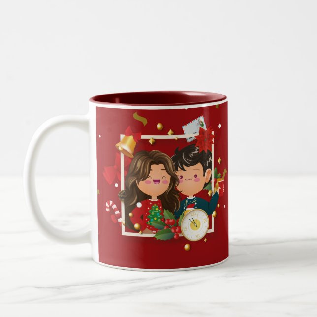 Taza Bicolor Red Christmas Gift Mug (Izquierda)