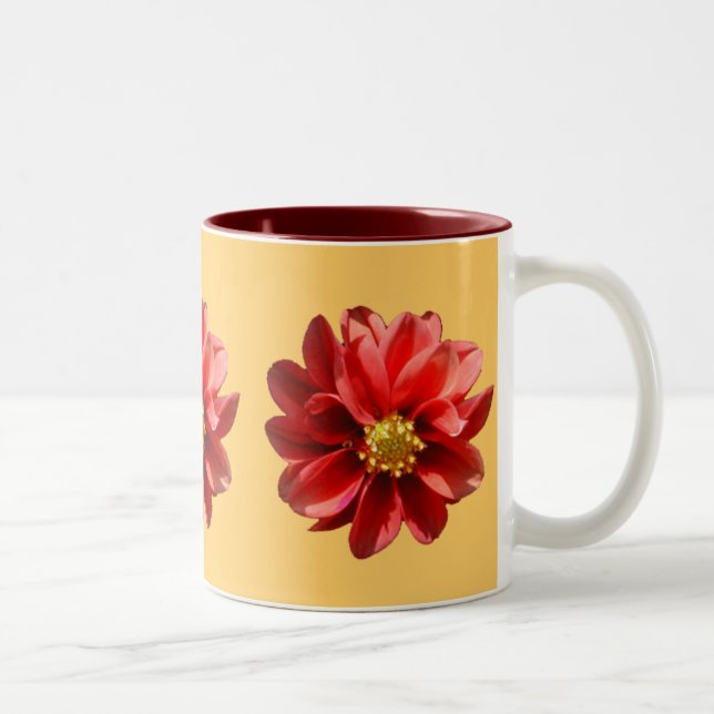 Taza Bicolor Red Dahlias (Derecha)