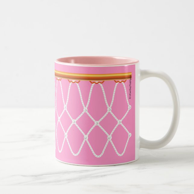 Taza Bicolor Red de aros de baloncesto en rosa (Derecha)