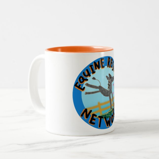 Taza Bicolor Red de Rescate de Equine Mug - Naranja (Anverso izquierdo)