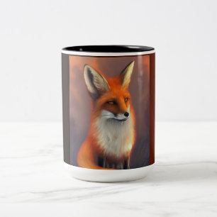 Taza Bicolor Red fox Mug