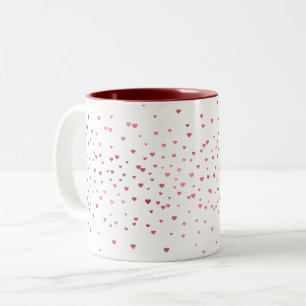 Taza Bicolor Red Hearts Confetti