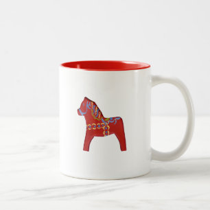 Taza Bicolor Red Horse Mug