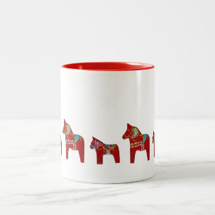 Taza Bicolor Red Horse Mug