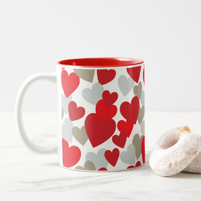 Taza Bicolor Red Love Mug (Con donut)