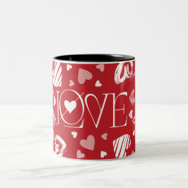 Taza Bicolor Red Love Mug